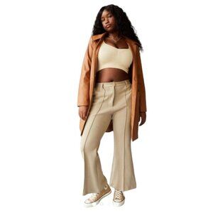 Urban Outfitters‎ Womens Pants Size S Flare Trouser Tan Isabella Ponte Knit